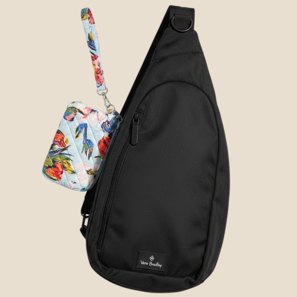 Vera Bradley Essential Compact Sling backpack durable minimalist design black
